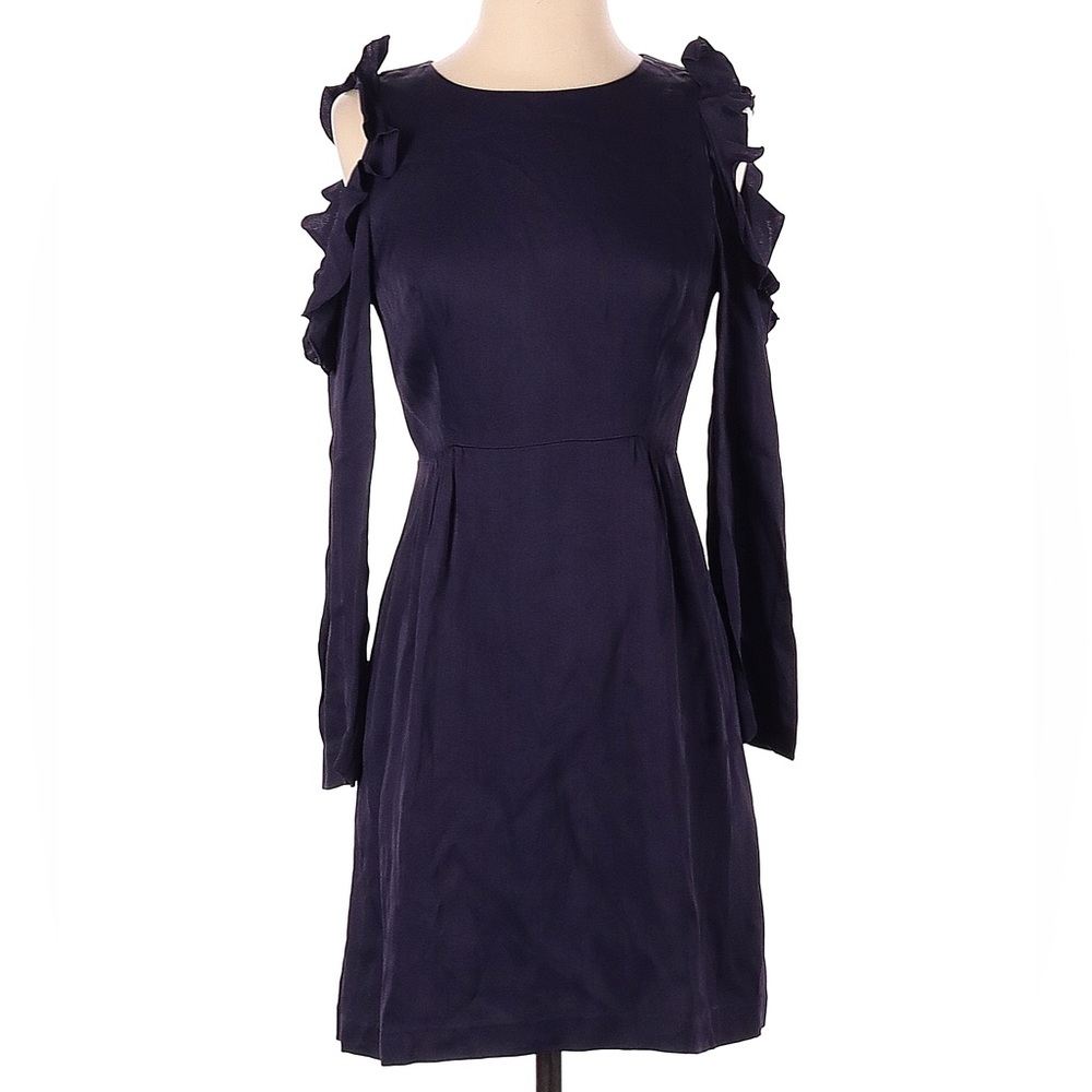Club Monaco Cold Shoulder Ruffle Dress